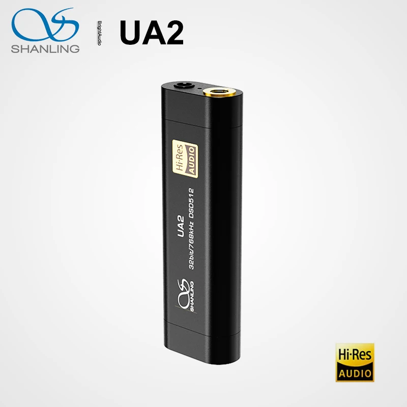 Shanling UA2 ES9038Q2M HIFI Audio Portable USB DAC Cable AMP 2.5mm Balanced 3.5mm output PCM768 DSD512 Compatible iOS Android