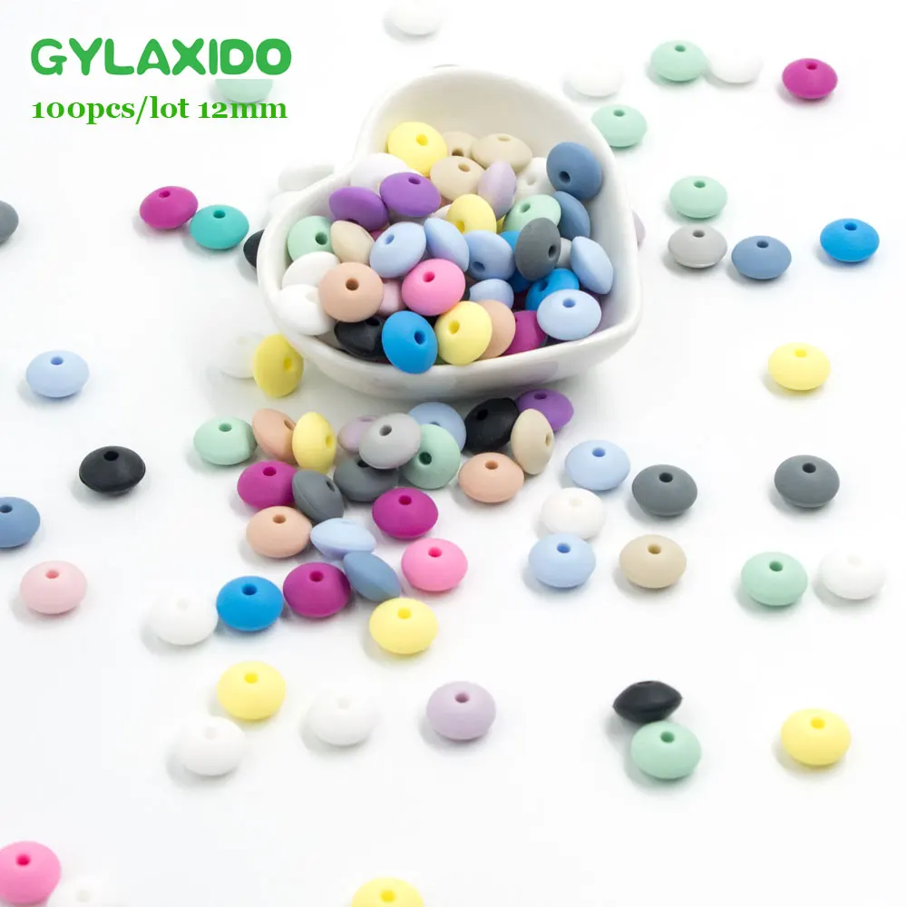 GYLAXIDO 100 шт. силиконовые бусины 12 мм Perle стоматологические DIY свободные BPA бесплатно