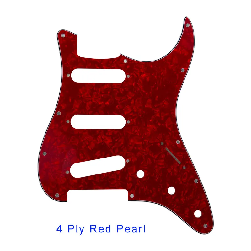 4Ply Red Pearl Pleroo гитарные части накладки для ST гитара SSS с тремя обратными установками Американский Винтаж '65 однокатушные звукосниматели Strat - Цвет: 4Ply Red Pearl