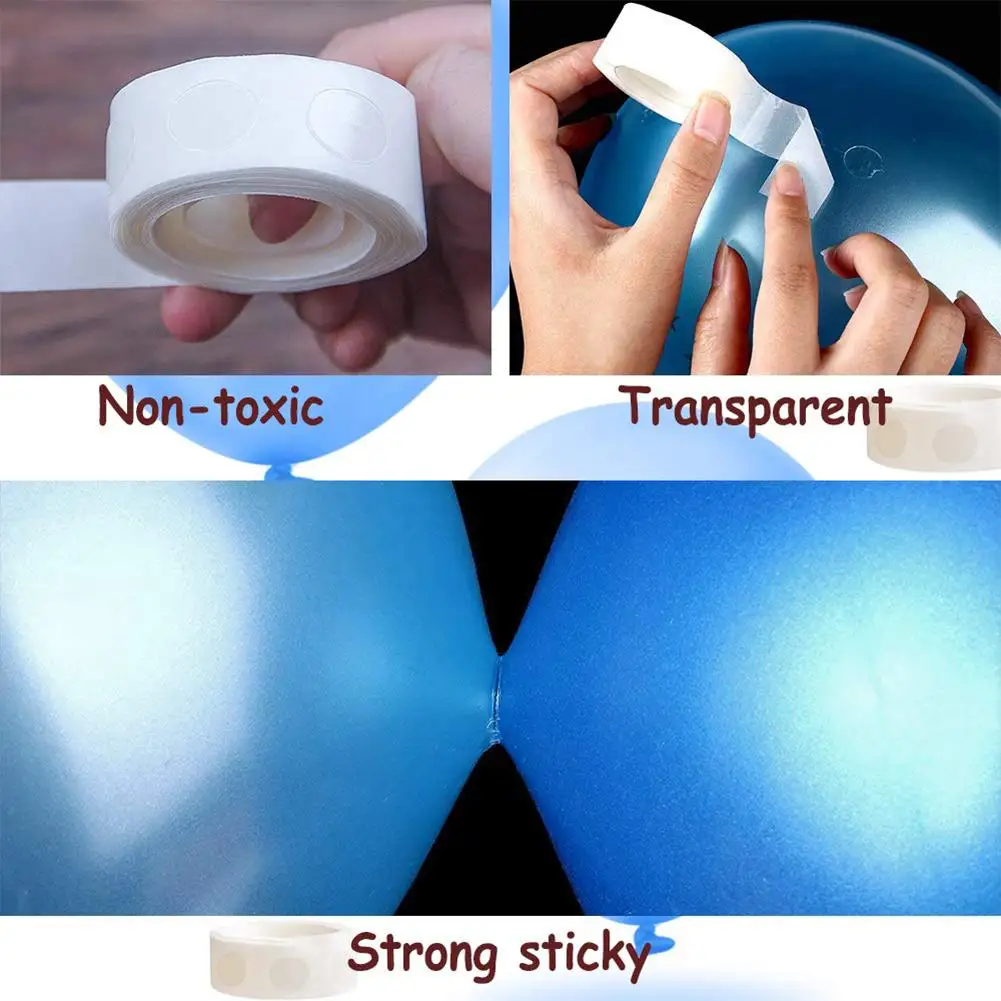 1 Roll 100pcs Double-sided Adhesive Dots Transparent Removable Balloon Adhesive Tape Glue for DIY Wedding Birthday Party Decor