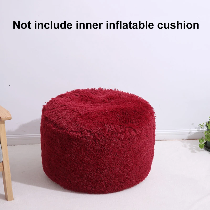 cushion cover 4 Коралловый флис ткань для ног Подушка Чехол Пушистый Плюшевый мягкий зимний табурет скамейка чехол для гостиной Съемный чехол для ног - Цвет: cushion cover 4