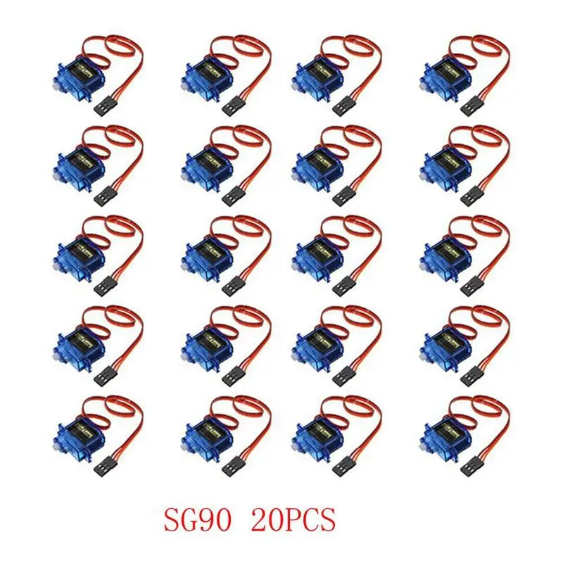 SG90 Mini Gear Micro Servo 9g 1.6KG For RC 250 450 Airplane Helicopter Car Vehicle Boat Models Spare Parts 4/5/10/20PCS | Игрушки и