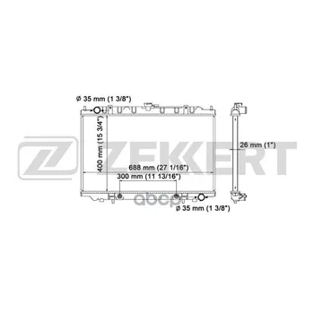 

Radiator OHL. DV. Nissan Maxima (A32) 95-zekkert art. mk-1241