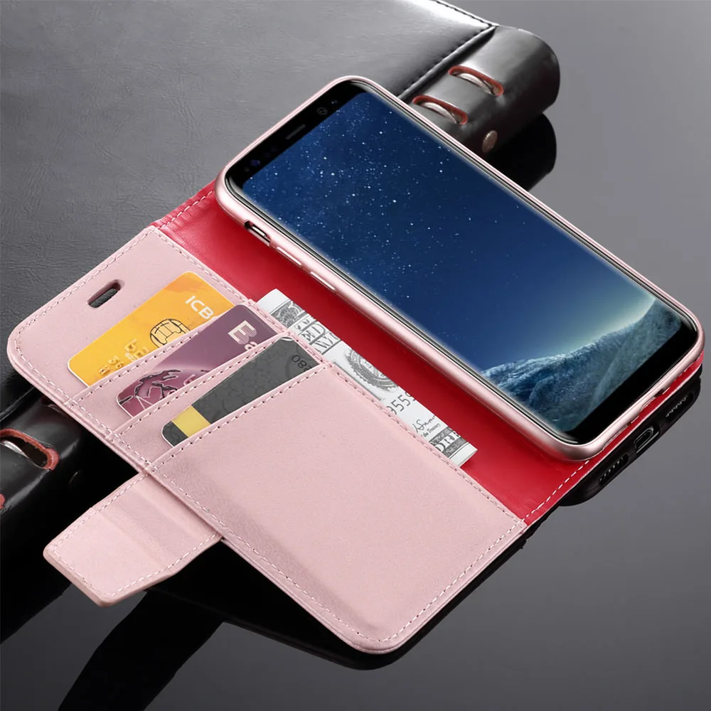 L FADNUT Чехол бумажник из овечьей кожи с откидной крышкой для телефона Apple iPhone 7 Plus 8 6