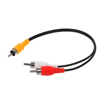 

One RCA Male To Two RCA Male Audio Converters Adapter Y TYPE Splitter Cable