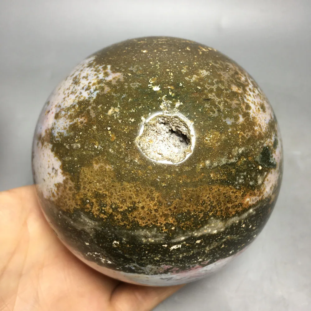 913 г натуральный кварцевый океан яшма хрустальный шар кристаллы