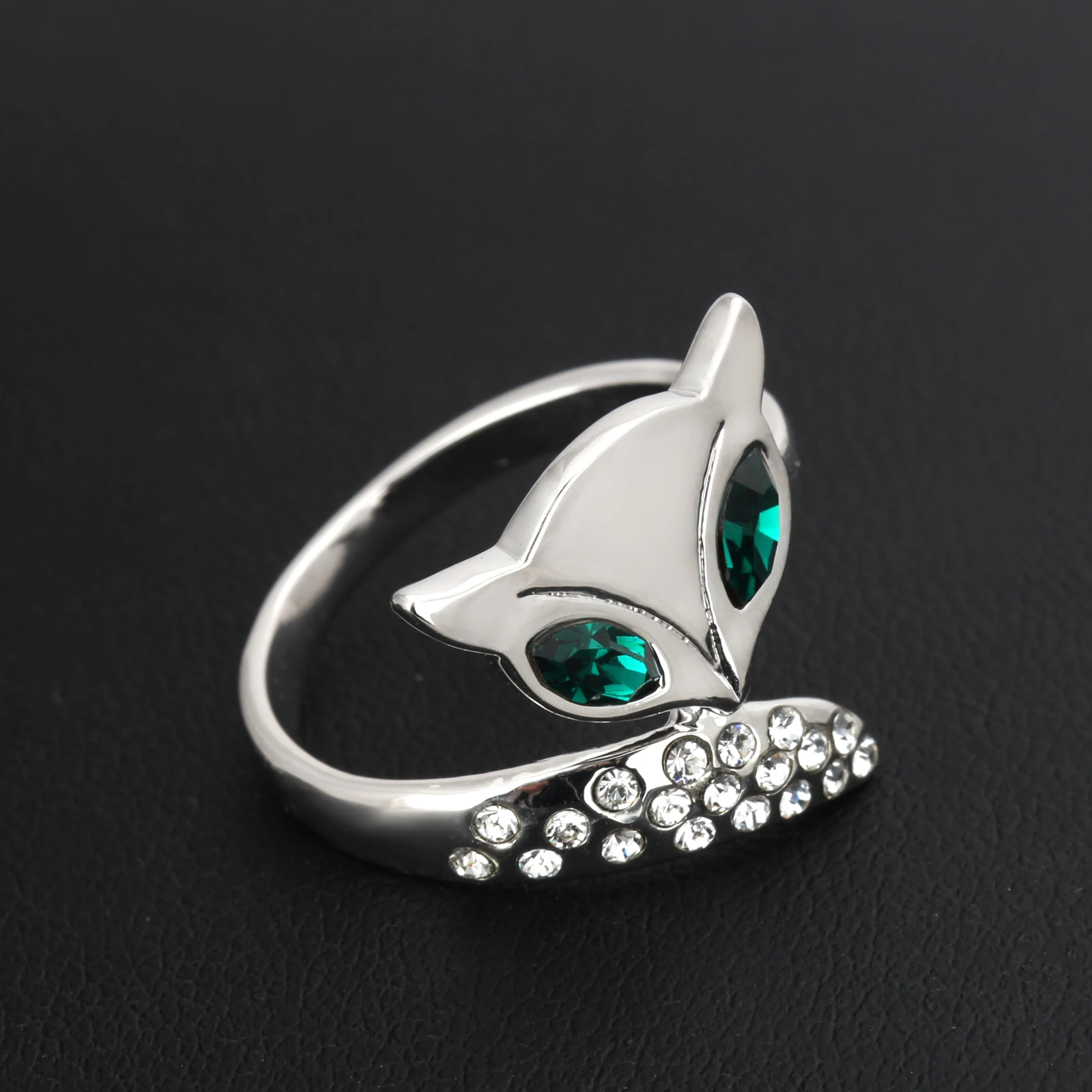 Кольцо в форме лисы для женщин розовое белое золотое AAA + Фианит модные украшения