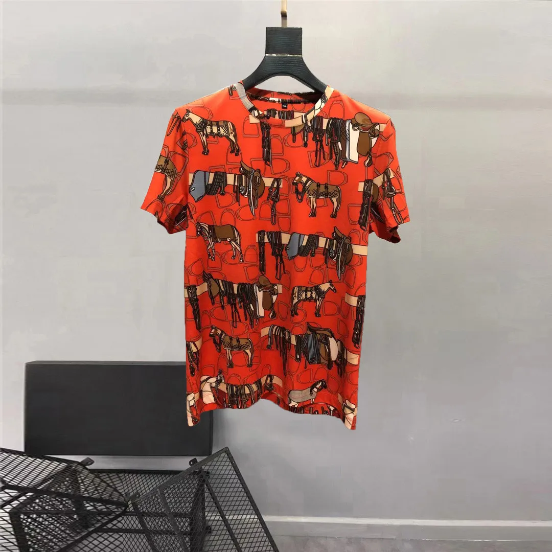 

2021 Summer Chic Women/men's casual T-shirts Europe Style Hot fashion print Men Tee Tops B771