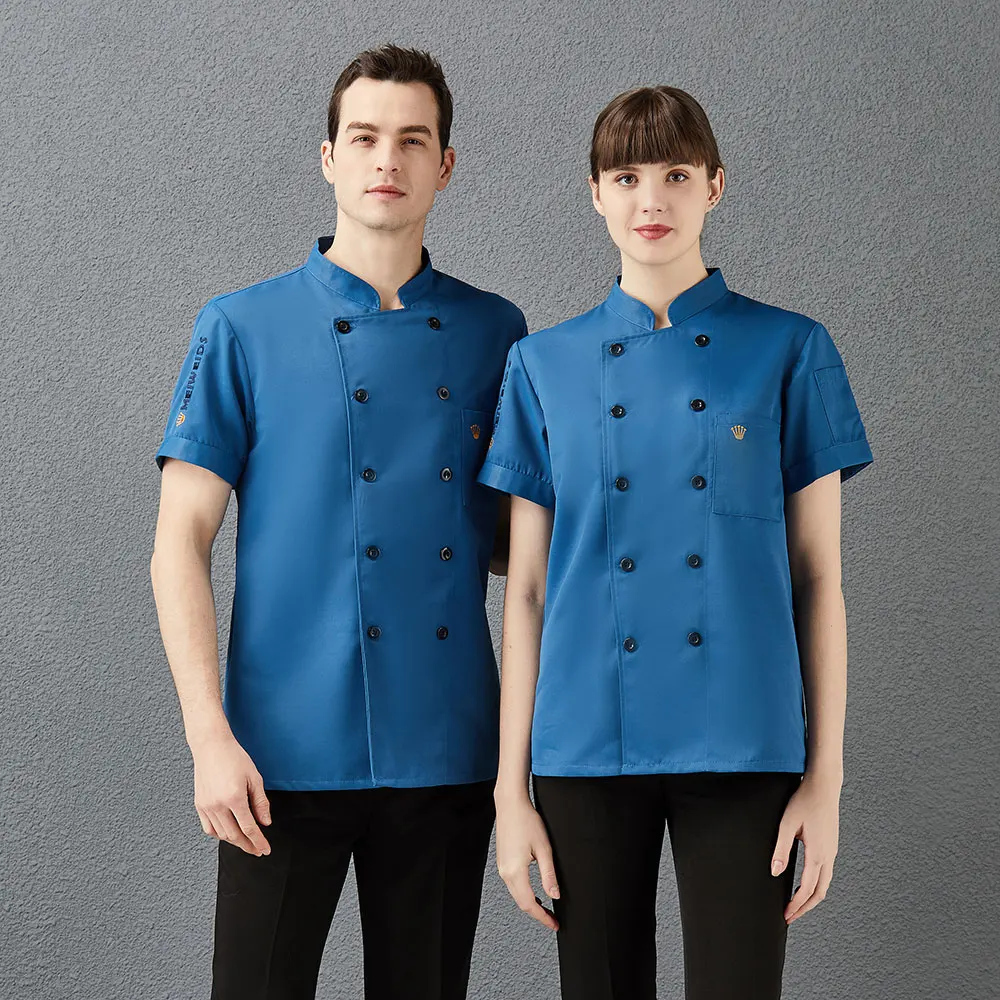 New Chef Clothes Uniform Restaurant Kitchen Cooking Chef Coat Waiter Work Jackets Professional Uniform Overalls Outfit