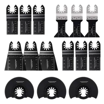 

15Pcs Wood Metal Oscillating Multi Tool Quick Release Saw Blades for Cutting Wood Plastic
