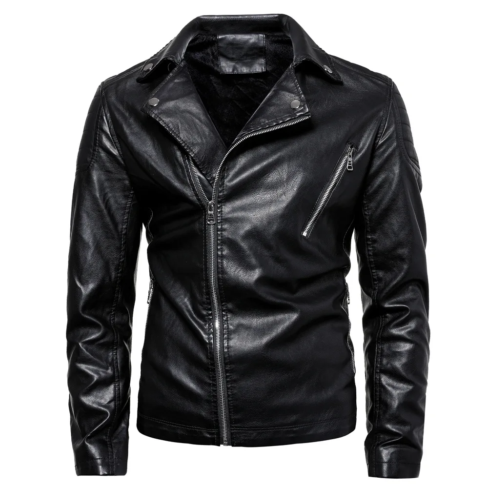 

Pu 2019 New Arrive Motorcycle Leather Jacket Men Men's Leather Jackets Fashion Street Style Masculina Mens Leather Coats