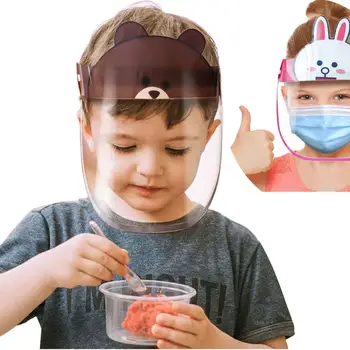 

Anti Splash Mask Protective Face Shield Transparent Flip Up Elastic Band Full Face Cover Kids Adult Dust-proof For Outdoor