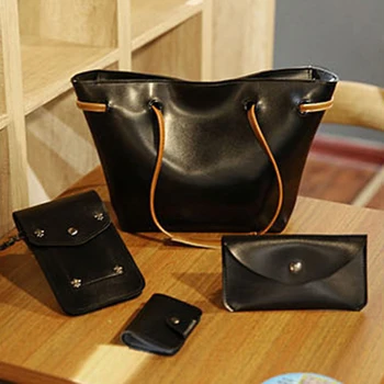 

4pcs Woman Bag Set Fashion Female Purse And Handbag four-piece Shoulder Bag Tote Messenger Purse Bag Drop Shipping