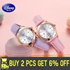 Disney Frozen Elsa Sofia Princess Children Girl Wristwatches Student Watches Pu Waterproof Calendar Luminous Japan Quartz Clocks 2