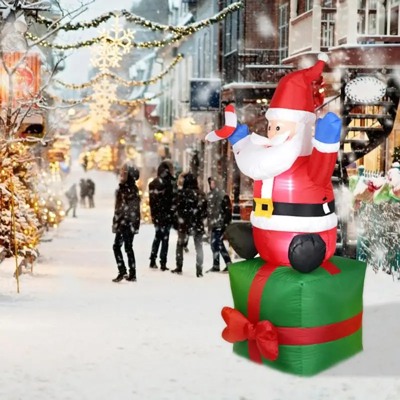 1,8 м надувная игрушка Санта-Клаус на открытом воздухе, Рождественское украшение для дома, арка, украшение на год, вечерние украшения, Navidad
