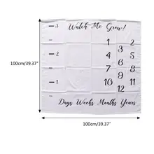 Одеяло для новорожденных детей, фон для фотосъемки, месячный рост, цифры, реквизит, чехол для коляски, юбилей, D08C