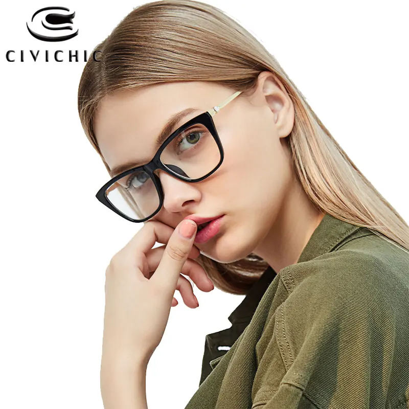 

Chic Women Glasses Street Snap Leopard Lunette De Vue Myopia Optical Eyeglasses Frames Retro Cat Eye Clear Gafas De Marca COG120