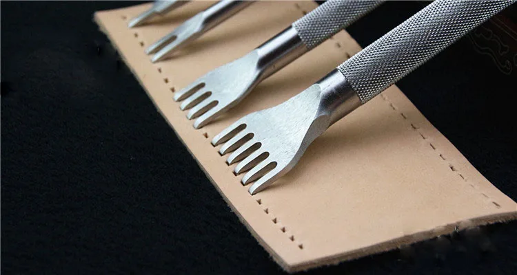 BAVER Leather craft шнуровка Thonging долото инструмент для пробивки для 3 мм 1+ 2+ 4+ 6 зубец