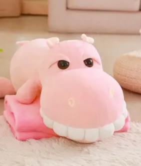 Pink doll 85 см большой реалистичный милый Бегемот мягкие животные комфорт для ребенка мягкая подушка коврик креативная Плюшевая Кукла Детская игрушка подарок - Цвет: Pink doll