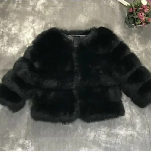 Норковые женские пальто, зима, новая мода, розовая шуба из искусственного меха, элегантная Толстая теплая верхняя одежда, куртка из искусственного меха, Chaquetas Mujer - Цвет: black