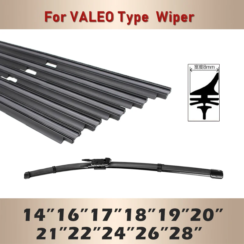 Premium Soft Natural Rubber Wiper Blade Refill Strips