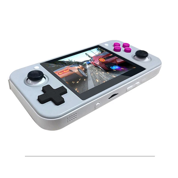 white Новейшая RG 350 Ретро портативная игровая консоль, портативная мини игровая консоль, ретро 64 бит opendingux, 3,5 дюймов, ips экран, 2500+ игры - Цвет: white