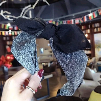 

Korean New Simple Headwear Hairbands For Women 2019 Trendy Wide Side Girl Headbands Hair Accessories Golden Silver Hair Jewelry