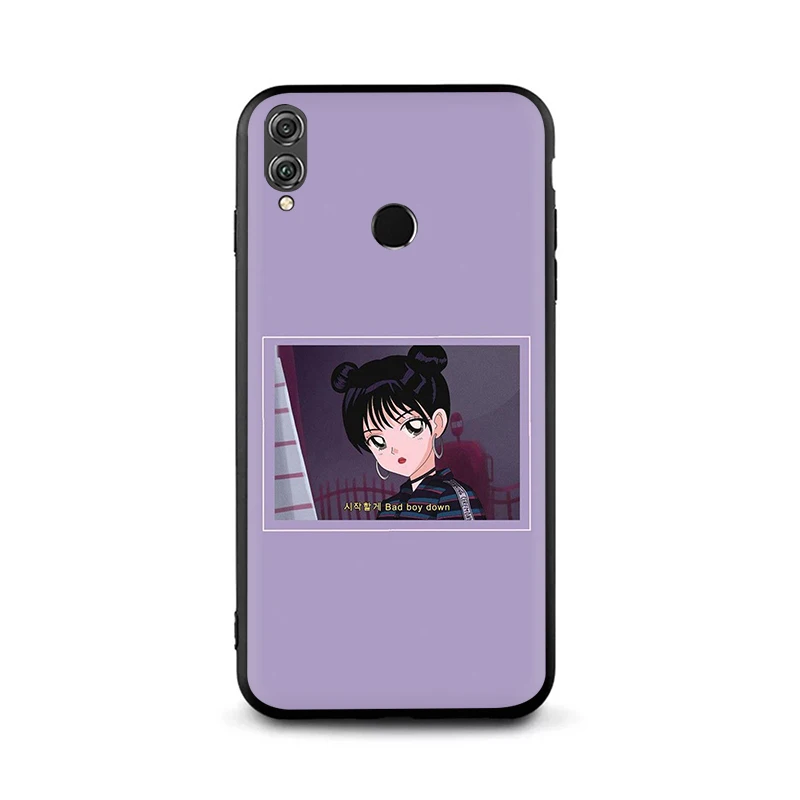 EWAU Japanese Anime Aesthetic Friend Silicone phone case for Huawei Honor 6A 7A Pro 7C 7X 8X 8 9 Note 10 Lite view 20 9X Pro - Color: B11