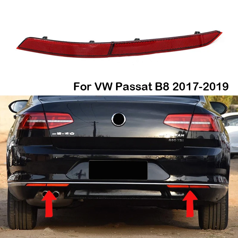 Auto Links Rechts Hinten Stoßstange Reflektor Warnung Licht Streifen Bar für  VW Passat B8 2017 2018 2019 3G0945103B 3G0945104B