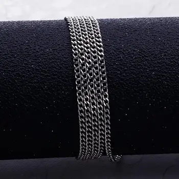 

3/4mm Width Wholesale Curb Aluminum Open Link Chains Lot For Necklace Bracelet jewelry For DIY Manual Making