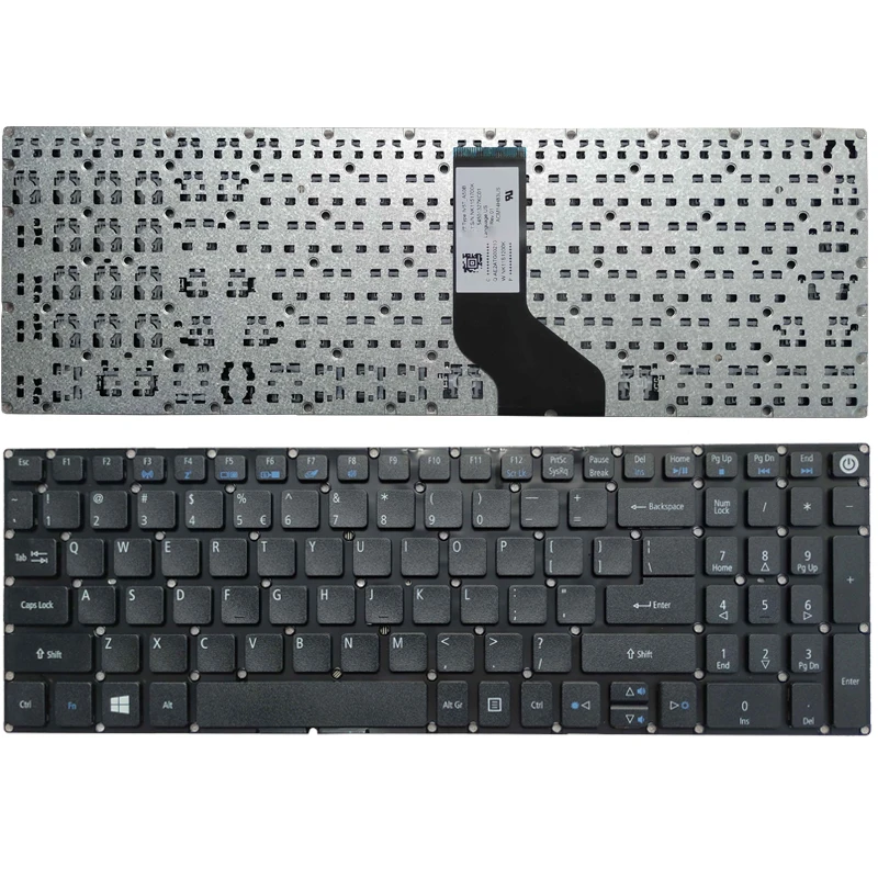 

Pop US laotop keyboard for ACER Aspire ES1-523 ES1-523G ES1-533 ES1-572 F5-521 US black No backlit