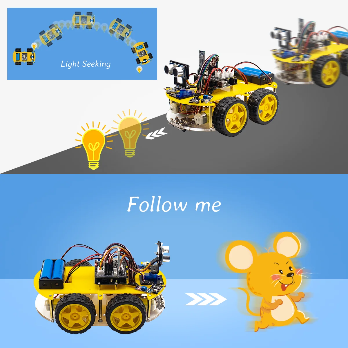 LAFVIN 4WD Smart Robot Car Kit V2 For Arduino Robot STEM