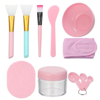 

Face Mask Mixing Bowl Set DIY Facial Care Face Mask Mixing Tool Sets Silicone Mask Bowl Face Mask Brush Measuring Spoons Makeup