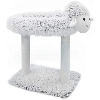 

Cat Trees Cat Climbing Frame Furniture Sheep Shape Cat Tree Tower Comfortable Four Seasons Universal with Sisal Scratching Post