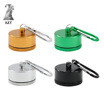 

1PC 4 Colors Portable Easy Carry Pill Box Aluminum Alloy Flat Shape Container Storage Bottle Key Chain Smoking Accessories