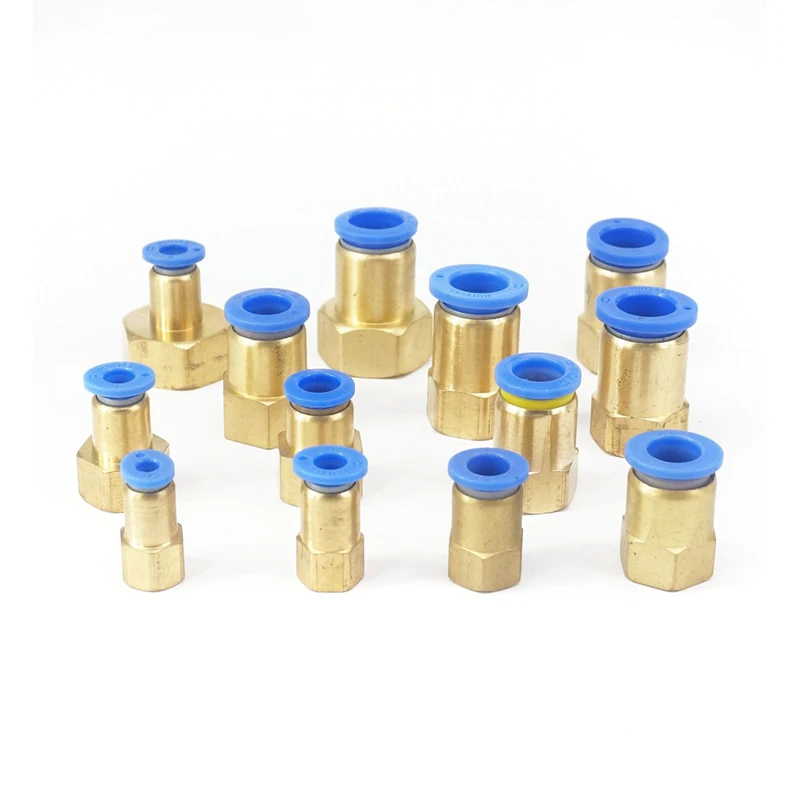 5pcs Brass BSPP Female to Male Thread Straight Pipe Fittings Quick Connector 
