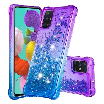 

S20 Plus Case on for Samsung S20 Ultra Case a51 A71 Bling Glitter Dynamic Shockproof Cover for Samsung Galaxy A51 A71 Case Women