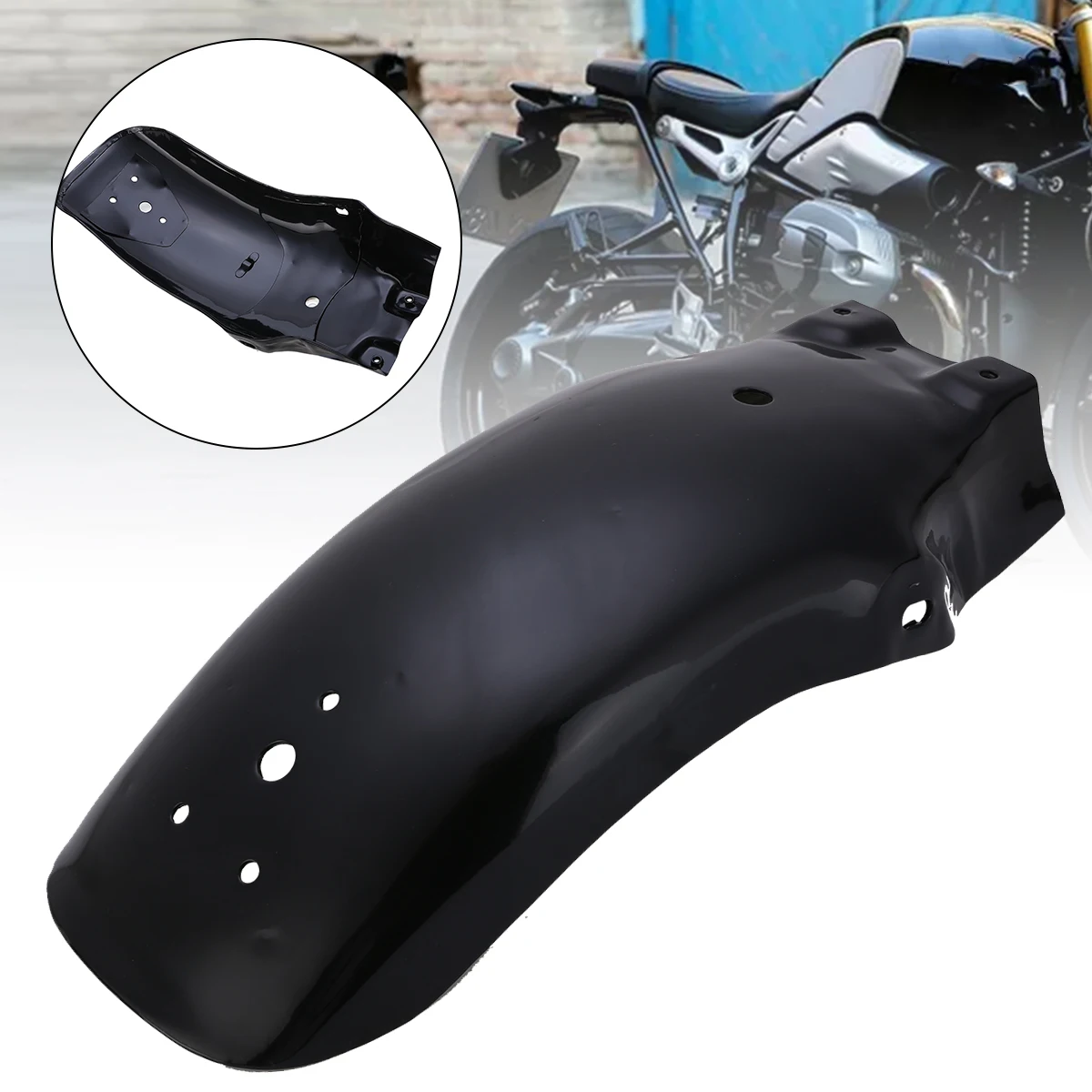1PC Black Metal Retro Rear Fender Cruiser Chopper Bobber Cafe Racer Mudguard For Honda Shadow 600 VLX DLX VTX 1300 1800