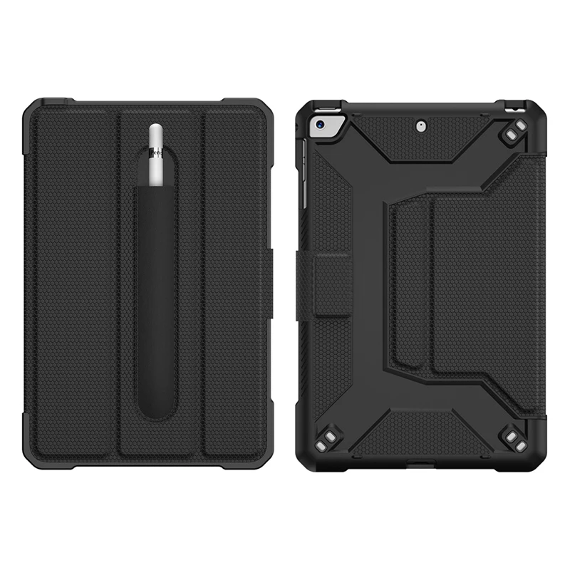 Чехол для iPad Mini 4 5, умный чехол для планшета, с карандашом, с плечевым ремнем, Мини 123, авто спящий чехол, аксессуары KTZ - Цвет: Black