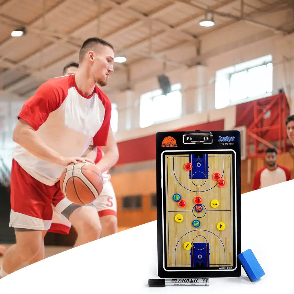 Portable Basketball coaches Board Foldable Tactic Training Clipboard