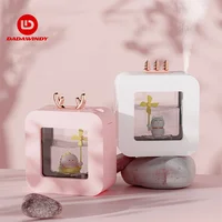 Portable Air Humidifier 450ml Cute Wireless Rechargeable USB Essential Oil Aroma Diffuser With Color Light For Home Office Car 1