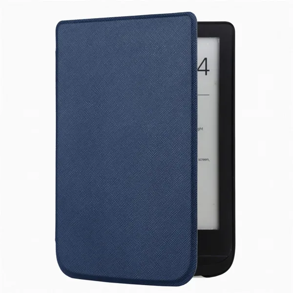 Gligle чехол из тонкой кожи чехол для электронной книги PocketBook Touch Lux 4 627 HD3 632 Basic2 616 читалка+ пленка для экрана - Цвет: dark blue