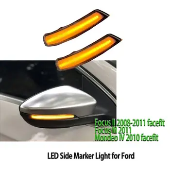

2Pcs Flowing LED Turn Signal Light Side Wing Rearview Mirror Dynamic Indicator Blinker for Ford Focus Mondeo