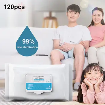 

120Pcs/Bag Disinfection Antiseptic Pads Alcohol Swabs Wet Wipes Skin Cleaning Care Sterilization First Aid Cleaning Tissue Box