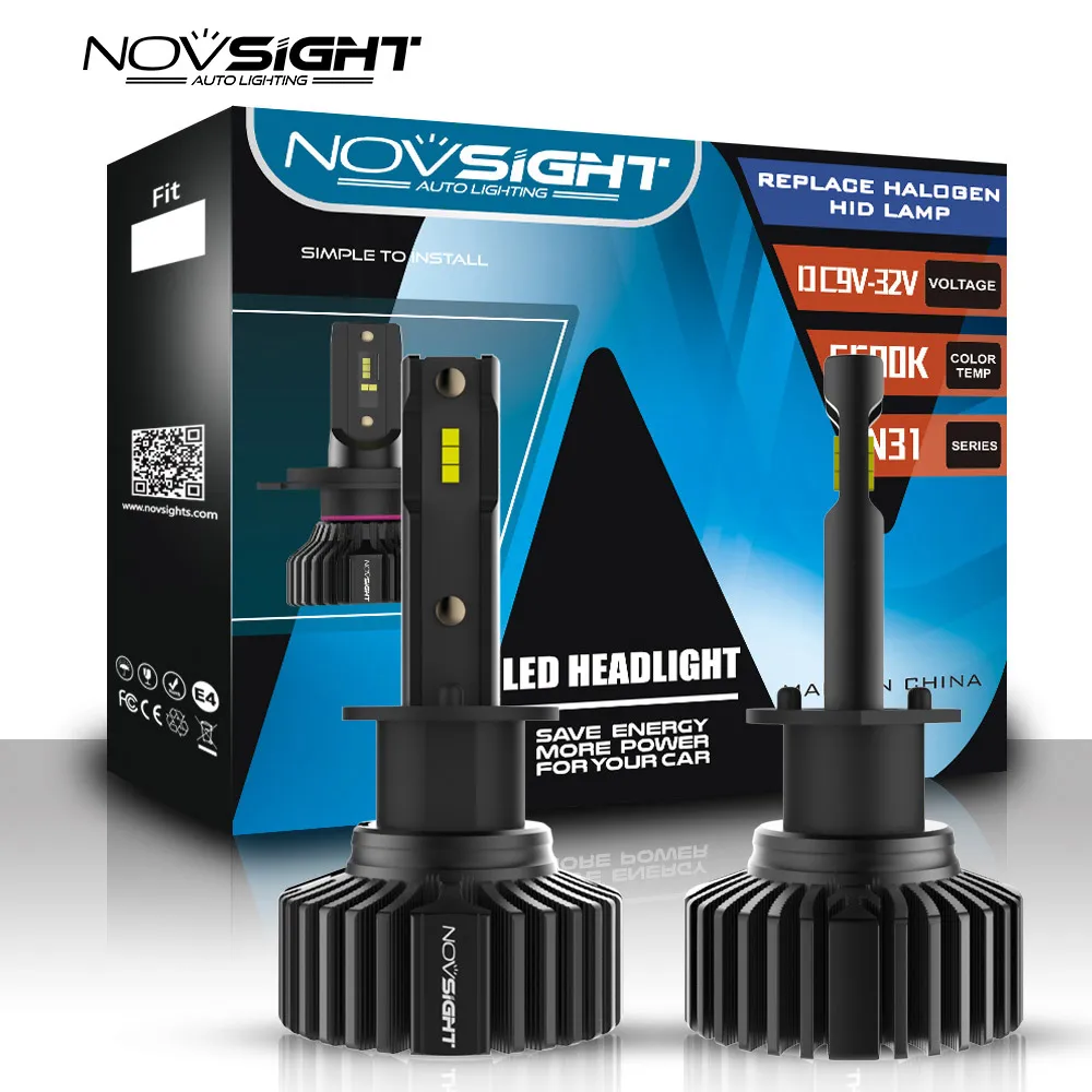 NOVSIGHT автомобисветодиодный светодиодные лампы H4 H7 Фары H1 H11 9005 светодиодный ные 12