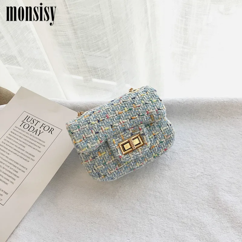 blue Monsisy зимняя Роскошная Монета Женская сумочка для сумка через плечо для девочки Детский кошелек женский маленький шерстяной мешок Bolsa Feminina - Цвет: blue