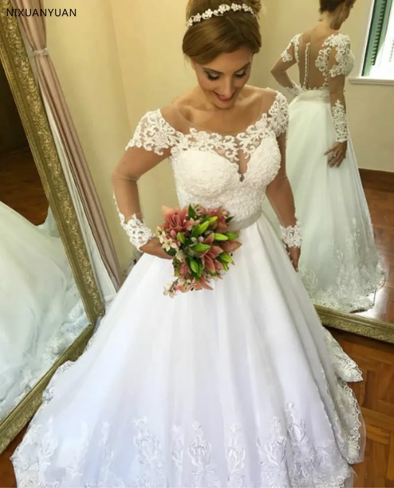 Винтажные, с длинными рукавами Свадебные платья Vestidos De Novia кружево кружевные свадебные платья ручной работы Trouwjurk