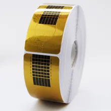 Маникюр в форме подковы прямоугольная бумага чашки фототерапия кристалл ногтей Маникюрные принадлежности бумажные приспособления чашки 500 шт