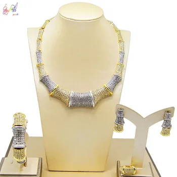 

Yulaili Dubai Jewelry Sets Ethiopian Necklaces Earrings Bracelet Middle Eastern Arab African Wedding Jewellery Free Shipping