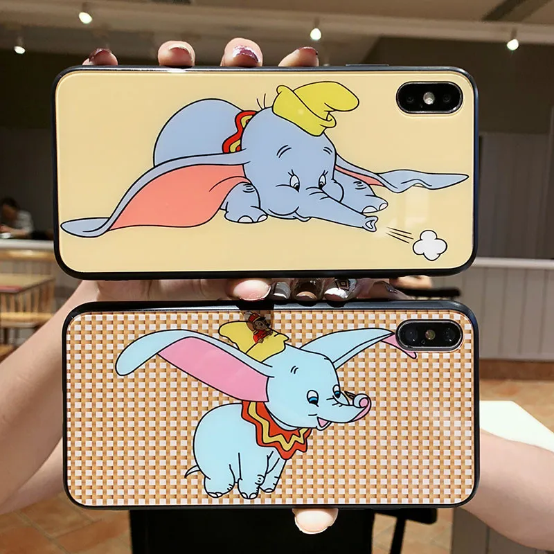 Роскошный милый картонный чехол для телефона Disneys из закаленного стекла для iPhone Xr X Xs Max iPhone 7 8 6 6s Plus